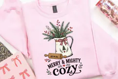 Merry and Mighty Cozy Christmas PNG Sublimation Design Product Image 2