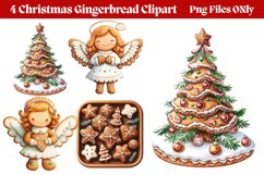Christmas Gingerbread Clipart PNG Product Image 1