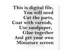 Miniature dressing screen digital download file CDR dollhous Product Image 4