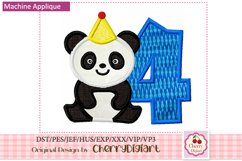 Panda Birthday Numbers applique machine embroidery 2168 Product Image 4