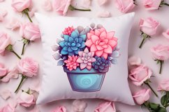 Pink Valentine Succulent Pot Clipart Product Image 4