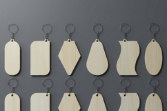 Blank Keychain Set Bundle Wood Acrylic Keychains Templates D Product Image 5
