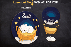 Baby Name Sign Bundle SVG laser cut files for Glowforge Product Image 4
