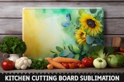 Cutting Board Sublimation Design - Sunflowers Sublimation Product Image 1