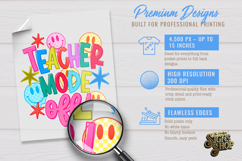 Teacher Mode Off PNG, Preppy Bow Teacher Design Product Image 3
