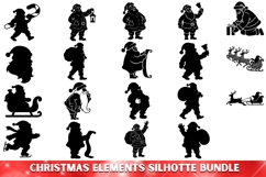 113 Christmas Elements Silhouette Stencil Mega Bundle SVG Product Image 4