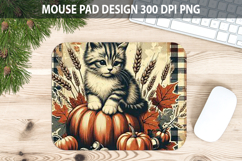 Cat Mouse pad Sublimation - Thanksgiving PNG Design Product Image 1