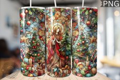 Watercolor Christmas Tumbler Wrap - High Quality 300 Dpi Product Image 1