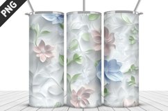 Flowers Tumbler Wrap | Sublimation Design | Tumbler PNG Product Image 1