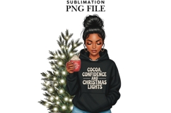 Christmas motivational women png design for T-shirts Product Image 1