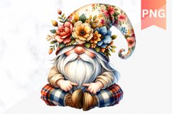 Floral Gnome Sublimation - Clipart PNG Bundle Product Image 5