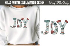 Hello Winter Holiday blessings Sublimation Design Clipart Product Image 1