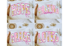 Christian Mom PNG Bundle Praying Mama, Loved, Hope, Grace Product Image 1