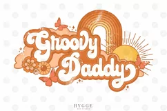 Groovy Daddy Retro Sublimation Png| Sunshine PNG | Rainbow Product Image 1