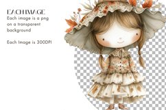 Vintage Girls Clipart Bundle | Watercolour Clipart PNG Product Image 4
