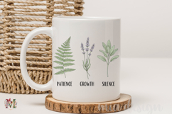 Patience Growth Silence PNG, Minimalist Plant Sublimation Product Image 4