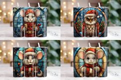 Stained Glass Christmas Tumbler Wrap Bundle | Christmas PNG Product Image 4