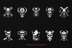 10 Bundle Dark Art Skull Priest Demon Satanic Heretic Occult Product Image 6