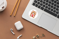 Watercolor Orange Kitten Clipart,Cute Fluffy Big Eyed Cat Product Image 3