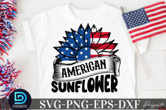 American sunflower SVG, 4th July Sunflower SVG Product Image 4