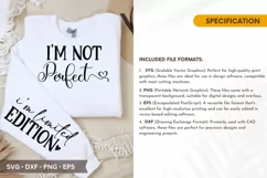 i'm not perfect i'm limited edition SVG - T-Shirt Design Product Image 4
