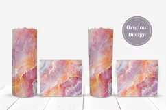 Pink Marble Tumbler Template, Purple Marble Tumbler Design Product Image 4
