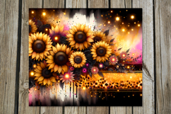 Magic sunflowers | straight skinny tumbler sublimation PL Product Image 4