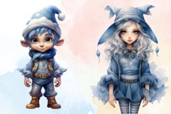 Blue Christmas Watercolor Clipart Bundle, Blue Christmas PNG Product Image 5