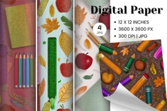 Back to School Background Teacher Wallpaper Digital Paper_6 Product Image 1