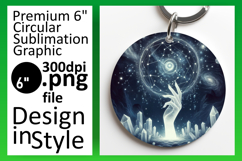 Sophisticated Round Design Keychain Art , Mystic Product Image 1