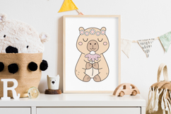 Capybara Clipart Set, Spring Capybara Png, Groovy Summer Svg Product Image 4