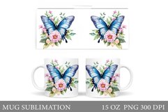 Butterfly Mug Sublimation. Butterfly Mug Design Product Image 1