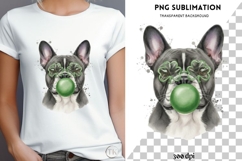 French bulldog with bubblegum png design for T-shirts Product Image 4