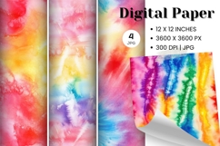 Rainbow Tie dye Texture Background Wallpaper Digital Paper Product Image 1