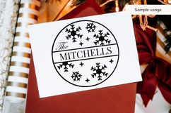 Christmas Family Name SVG - Snowflakes Product Image 4