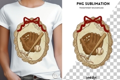 Vintage frame baseball png design for T-shirts Product Image 4