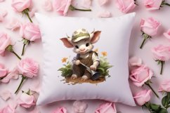 Vintage Valentines Farm Animals Clipart, Valentines Couple Product Image 4
