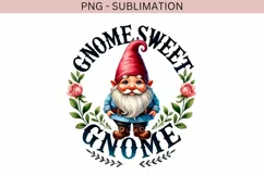 Gnome Sweet Gnome, Instant Digital Download, Gnome Graphics Product Image 4
