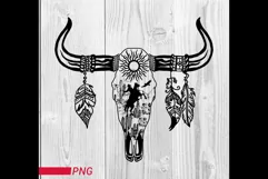 Western design cow skull png cactus desert cowboy png Product Image 2