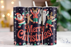 Merry Christmas Tumbler Wrap | Christmas | Sublimation Product Image 1