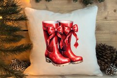 Watercolor Christmas Farm Clipart Product Image 4