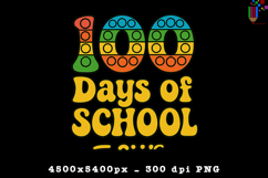100 Days of School Pop It Rainbow Sublimation PNG Product Image 1