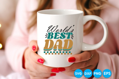 World's Best Dad quotes Father's day retro SVG Design Product Image 4