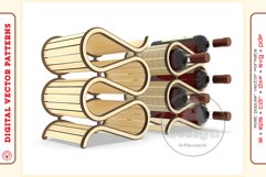 Wine Shelf v5 - laser cutting file - Glowforge ready SVG Product Image 4