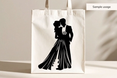 Bride And Groom Wedding Silhouette SVG Product Image 4