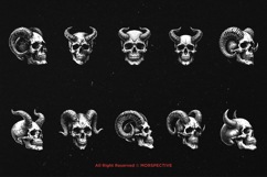 10 Bundle Dark Art Skull Horn Demon Devil Occult Hell Product Image 6