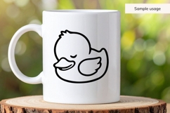 Sleeping Baby Duck Illustration SVG Product Image 4