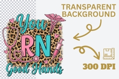 You RN Good Hands PNG, Nurse Sublimation Design, Leopard Nur Product Image 4