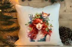 Fairy Christmas Sublimation Clipart, Fairy Christmas PNG Product Image 4