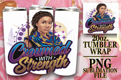 Radiant memories 20oz tumbler wrap, Black Woman Product Image 1